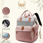 Diaper Bag Features with Little Nestlings Background
