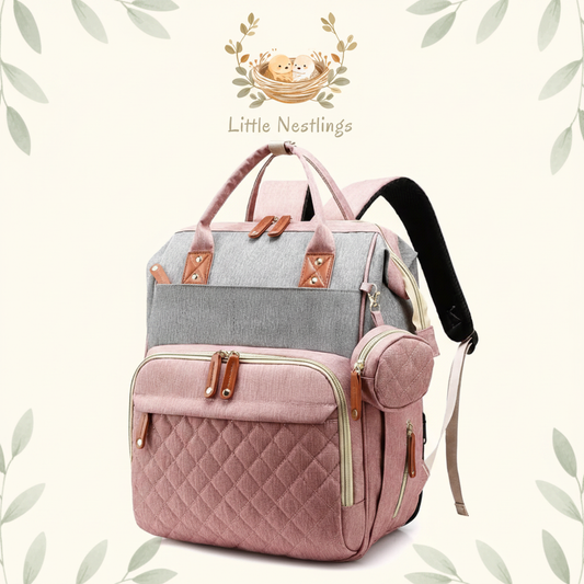 Diaper Bag with Little Nestlings Background