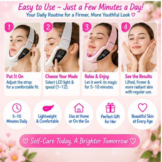 💕 Little Nestlings™ MamaSculpt V-Face 12-Speed LED Massager