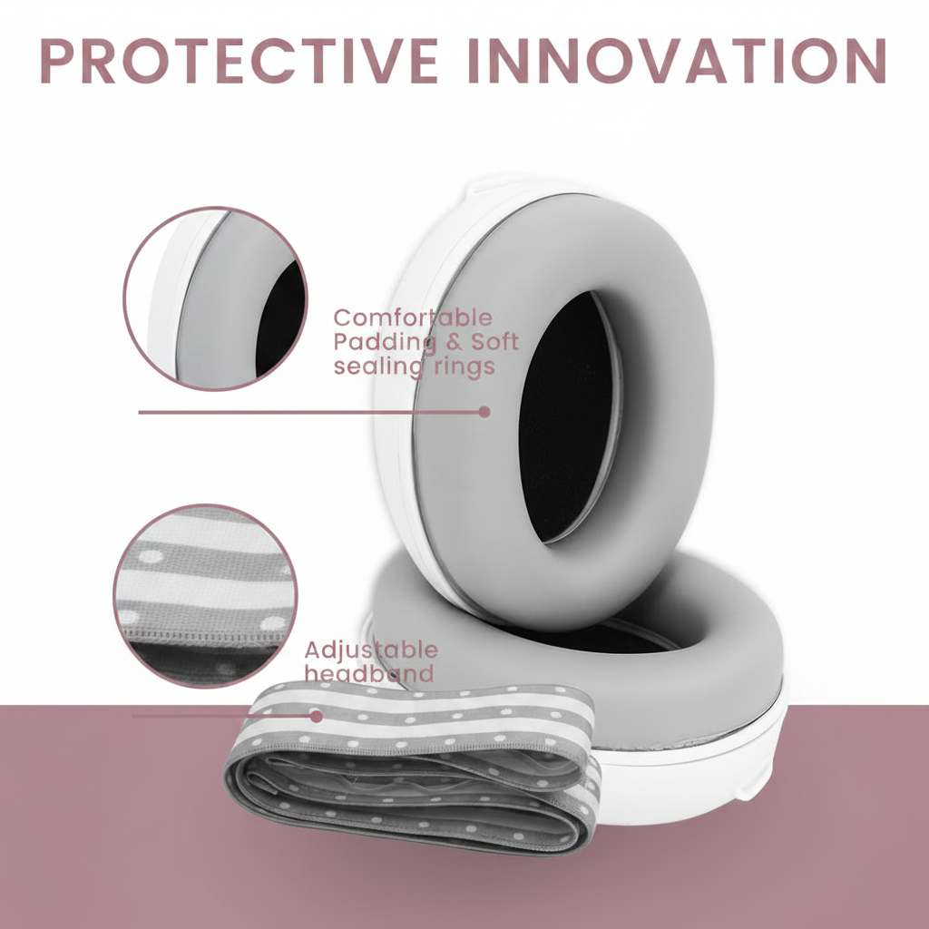 Little Nestlings Ear Muffs Protective Innovation - Full Dusty Rose