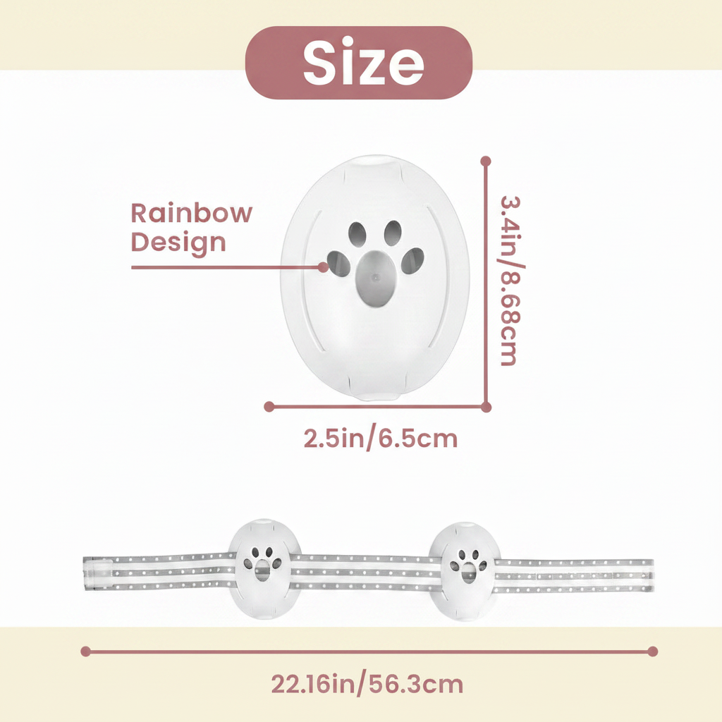Little Nestlings Ear Muffs Size Infographic - Dusty Rose