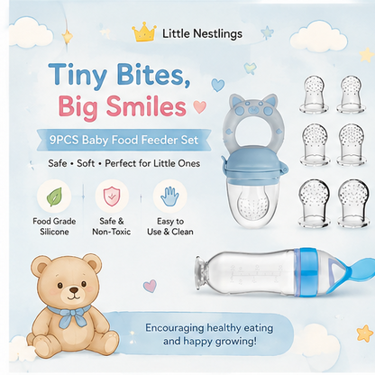 🥑 Little Nestlings™ Tiny Tastes Silicone Feeder Set