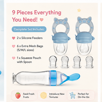 🥑 Little Nestlings™ Tiny Tastes Silicone Feeder Set