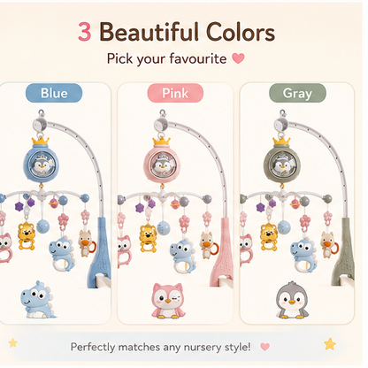 🐧 Little Nestlings™ Dreamy Penguin 360° Musical Crib Mobile