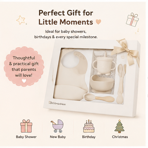 🥣 Little Nestlings™ Tiny Tummies 6-Piece Silicone Feeding Set