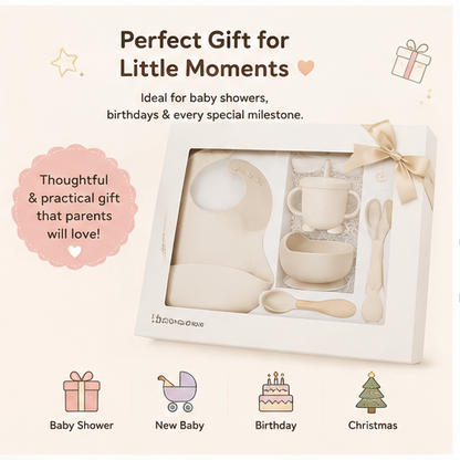 🥣 Little Nestlings™ Tiny Tummies 6-Piece Silicone Feeding Set