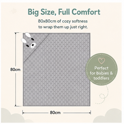 🐻 Little Nestlings™ Cozy Cuddles Hooded Towel