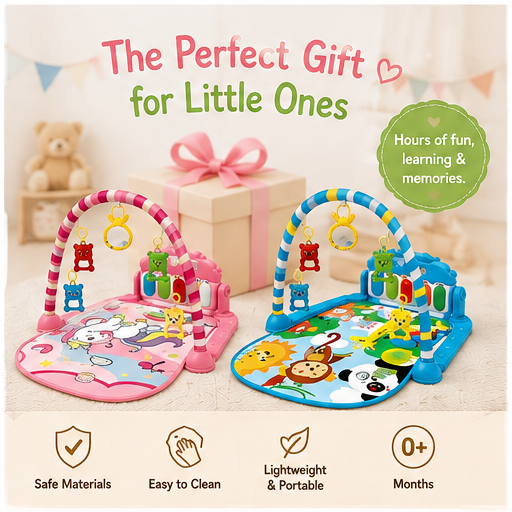 🧸 Little Nestlings™ Play & Grow 2-in-1 Baby Piano Activity Gym