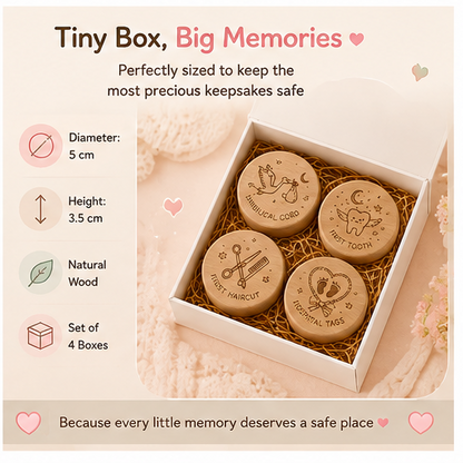 🧸 Little Nestlings™ My First Memories Wooden Keepsake Set