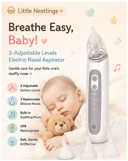 👶 Little Nestlings™ Breathe Easy Electric Nasal Aspirator