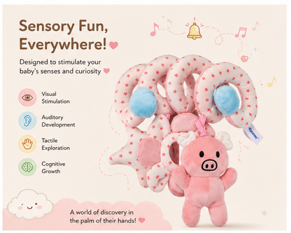 🐷 Little Nestlings™ Twinkle Piggy Sensory Spiral Toy