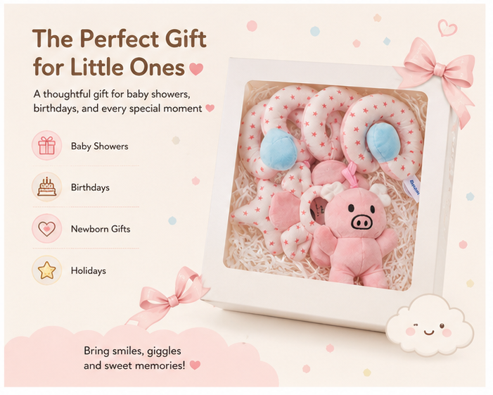 🐷 Little Nestlings™ Twinkle Piggy Sensory Spiral Toy