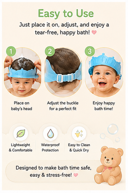 Little Nestlings™ SplashGuard Baby Shampoo Crown 👑🫧