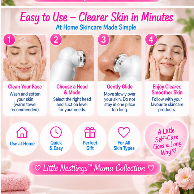 💕 Little Nestlings™ MamaClear 6-Head Pore Cleansing Device