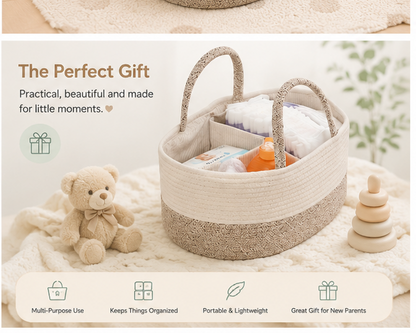 🐣 Little Nestlings™ CozyNest Baby Organizer Basket